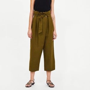 Zara crossover paper bag pants